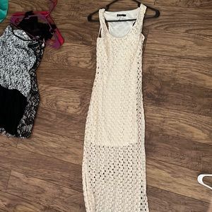 Size small long cream dress